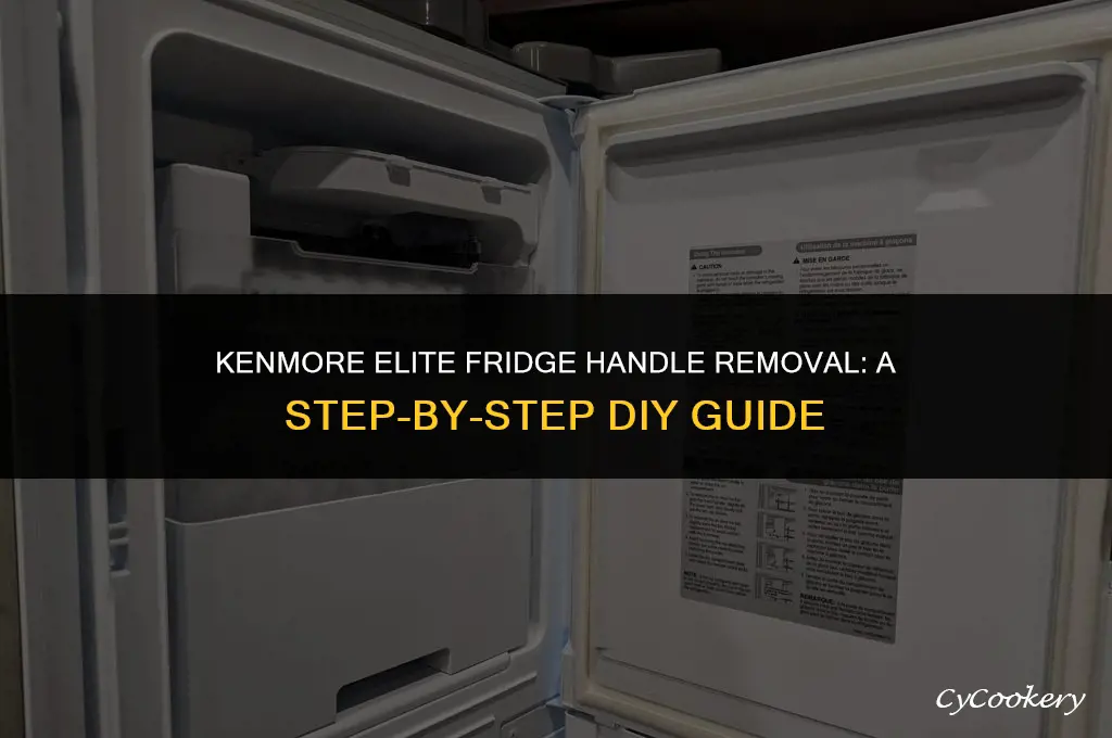 how to remove handles from kenmore elite refrigerator