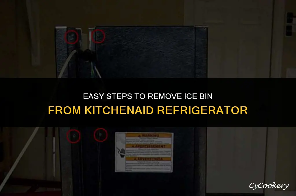 how to remove ice bin from kitchenaid refrigerator