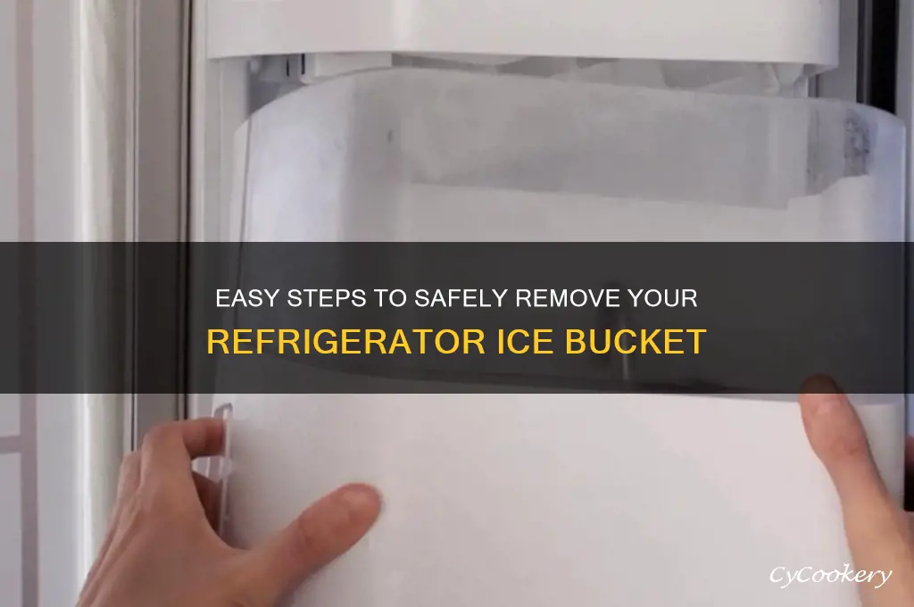 how to remove ice bucket from refrigerator