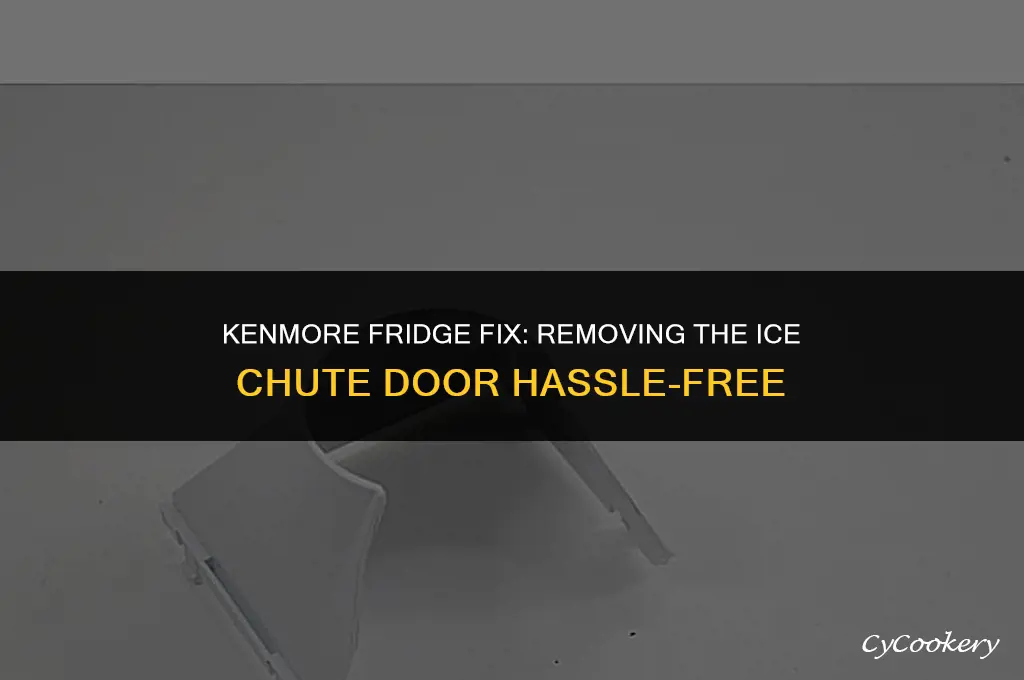 how to remove ice chute from kenmore refrigerator door