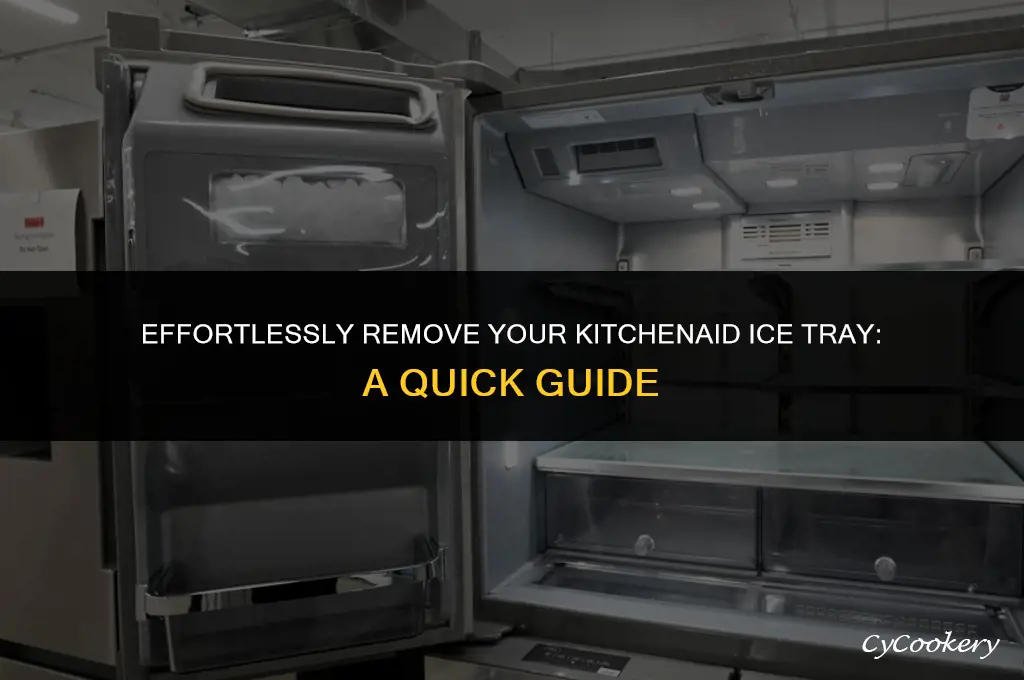 how to remove ice tray from kitchenaid refrigerator