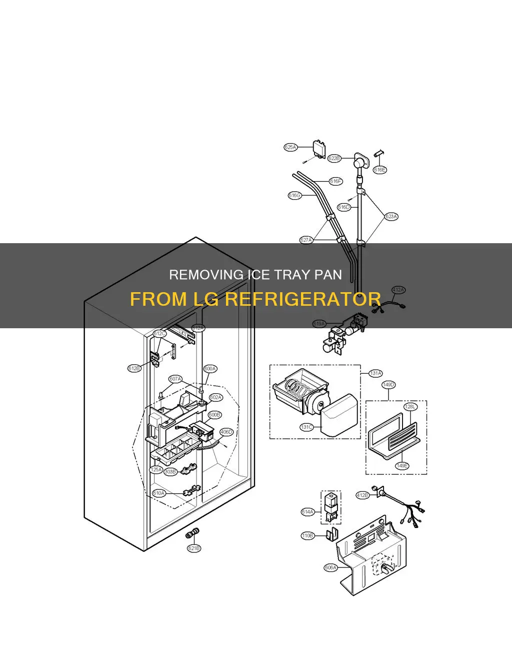 how to remove ice tray pan on lg refrigerator