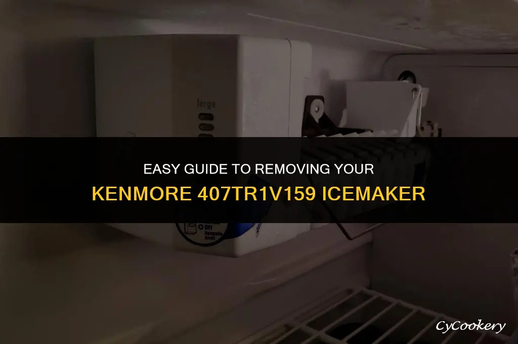how to remove icemaker for kenmore 407tr1v159 indoor refrigerator