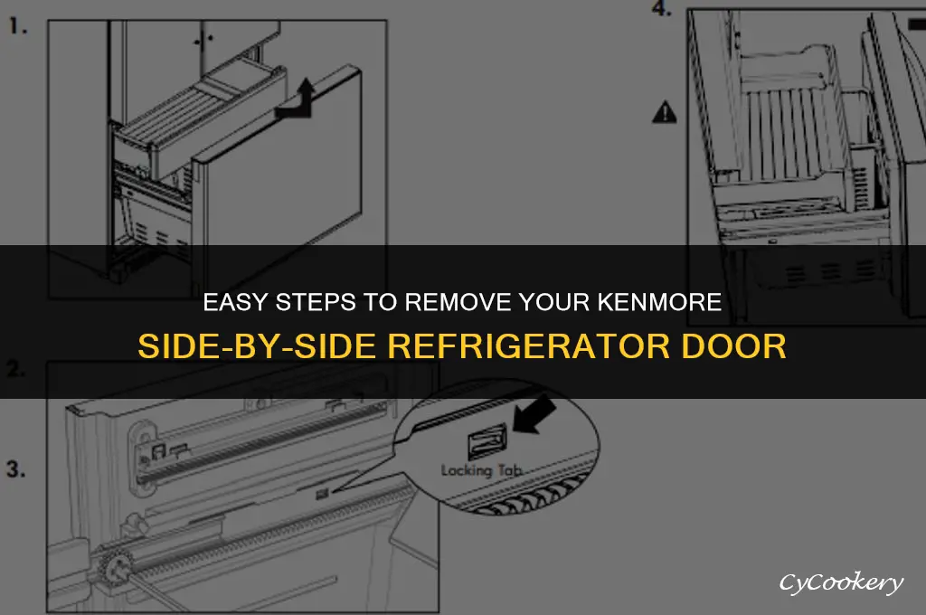 how to remove kenmore side by side refrigerator door
