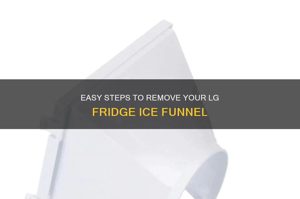 how to remove lg refrigerator ice funnel