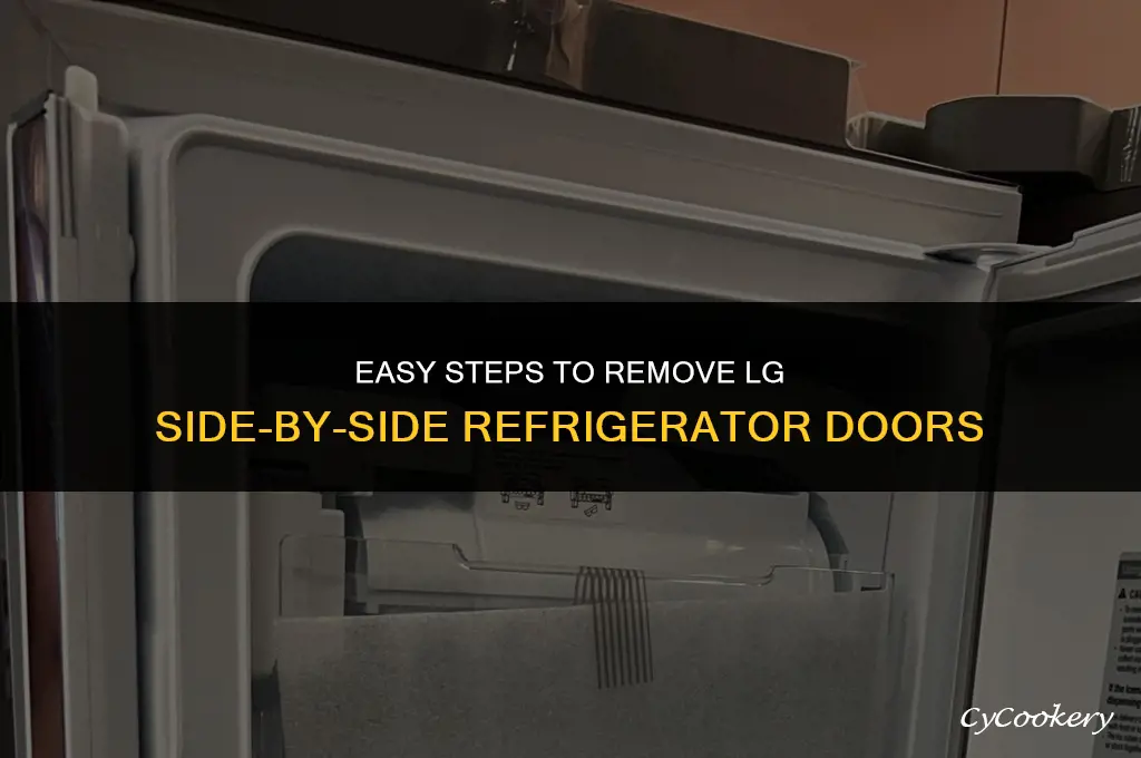 how to remove lg side by side refrigerator doors
