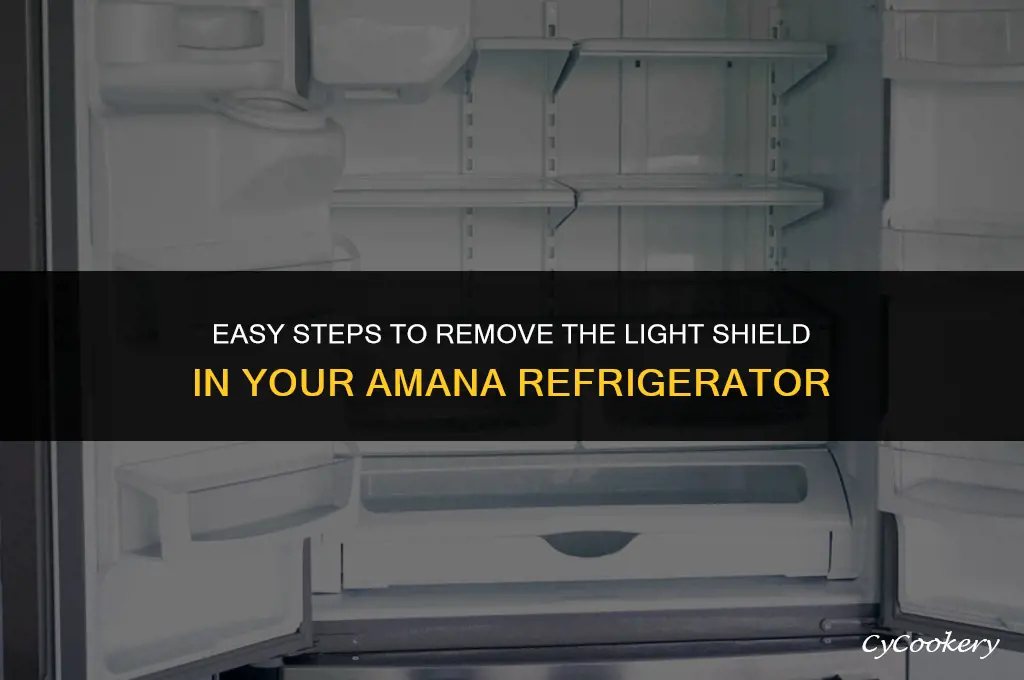 how to remove light shield in amana refrigerator