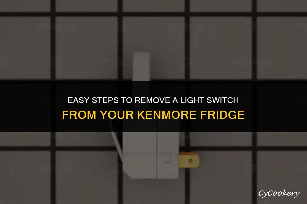 how to remove light switch from kenmore refrigerator