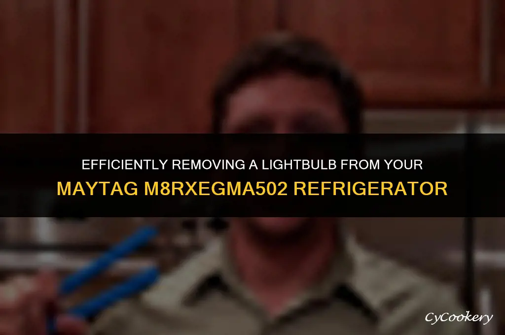 how to remove lightbulb from maytag refrigerator m8rxegmas02