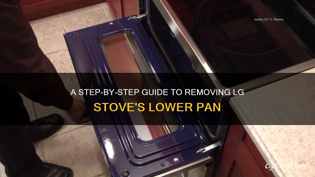 how to remove lower pan on lg stove