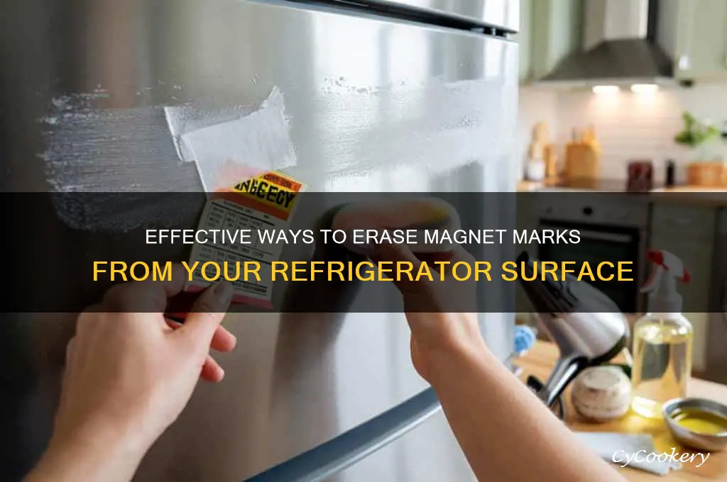 how to remove magnet marks from refrigerator