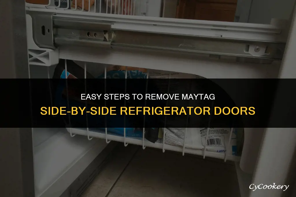how to remove maytag side by side refrigerator doors