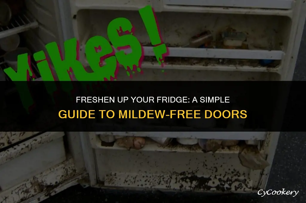 how to remove mildew from 2 door refrigerator doors