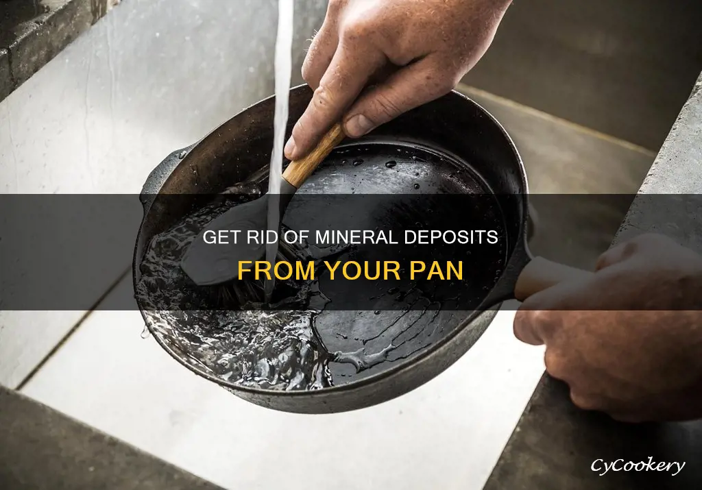 how to remove mineral deposits from pan