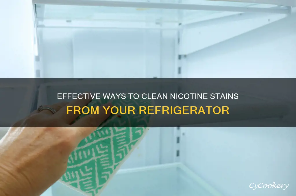 how to remove nicotine stains from refrigerator