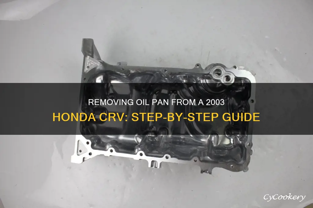 how to remove oil pan 03 honda crv