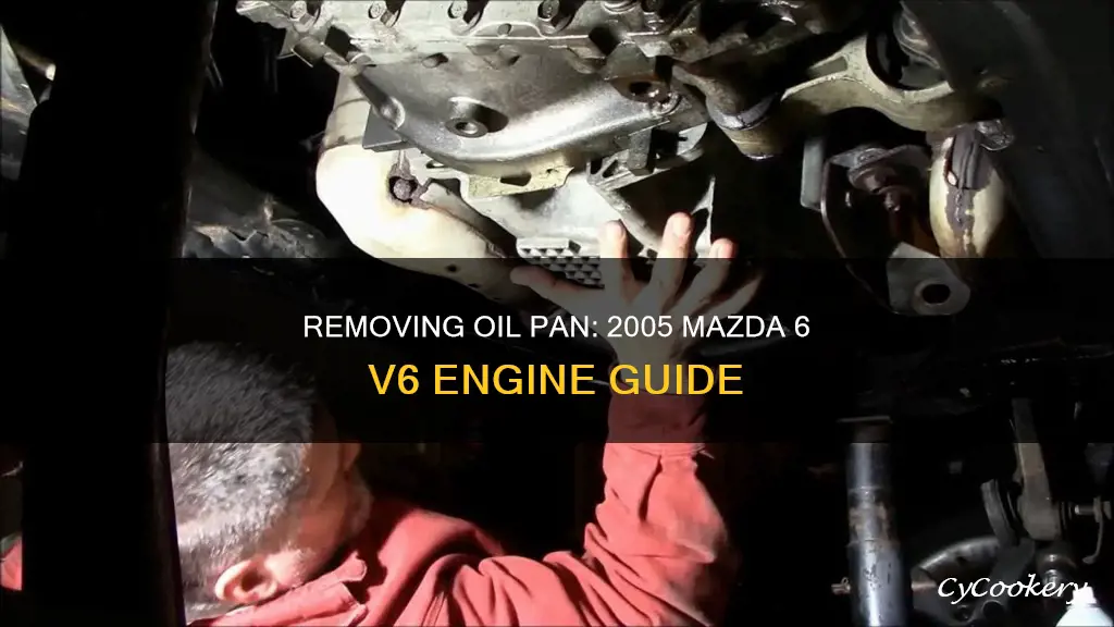 how to remove oil pan 2005 mazda 6 v6 engine