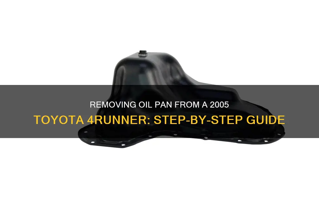 how to remove oil pan 2005 toyota 4 runner