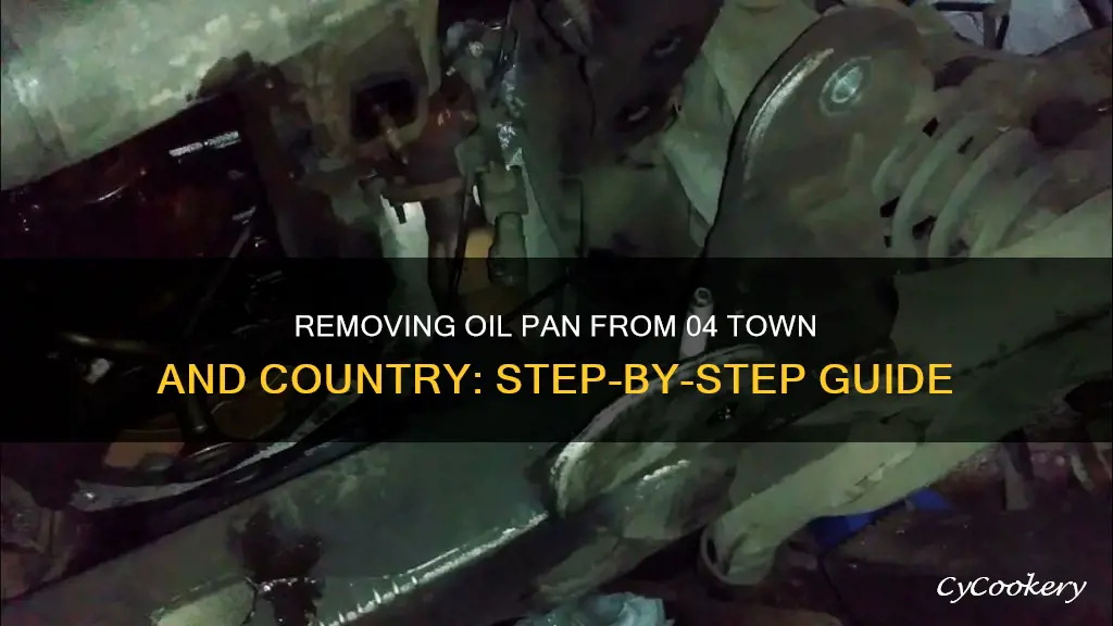 how to remove oil pan from 04 town and country