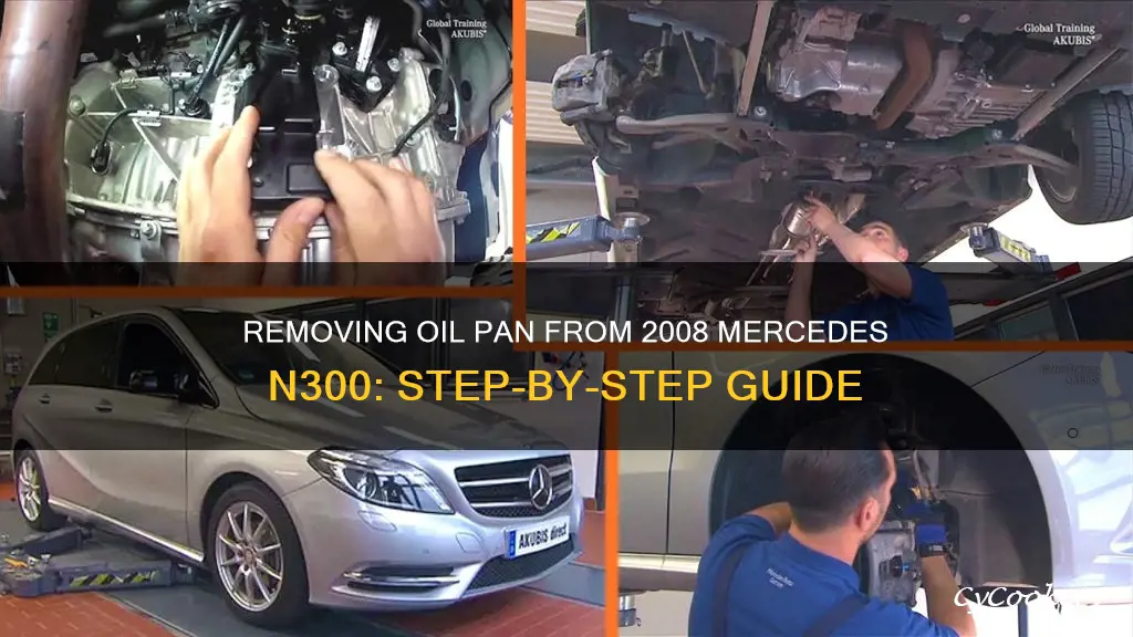 how to remove oil pan from 2008 mercedes n300