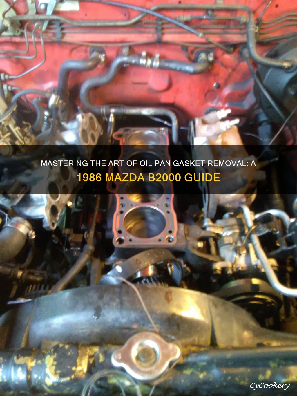 how to remove oil pan gasket 1986 mazda b2000