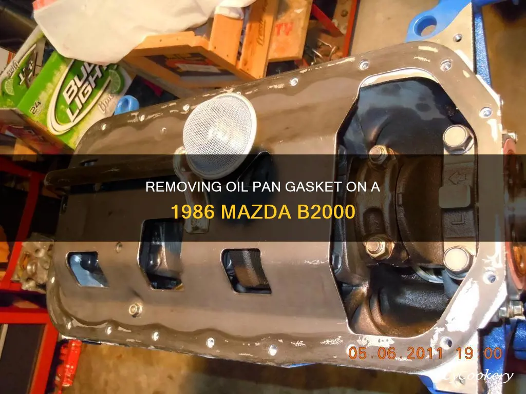how to remove oil pan gasket 1986 mazda b2000