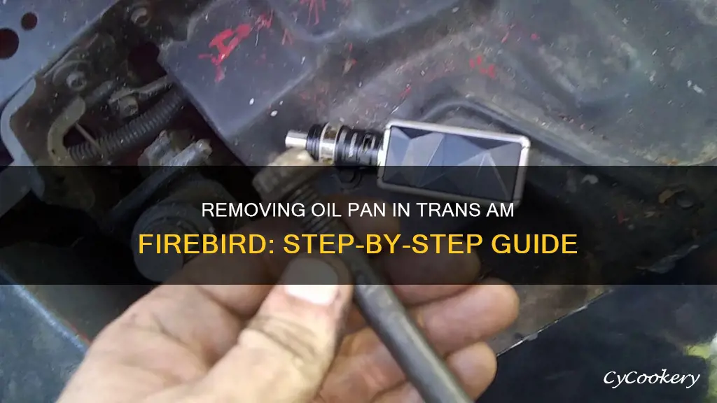 how to remove oil pan in a trans am firebird