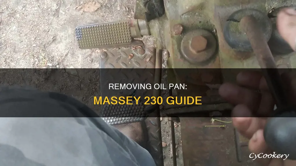 how to remove oil pan massey 230