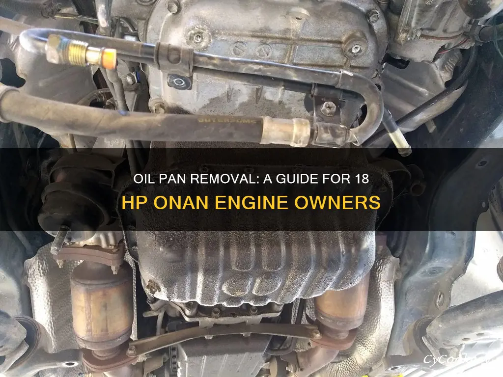 how to remove oil pan on 18 horse onan engine