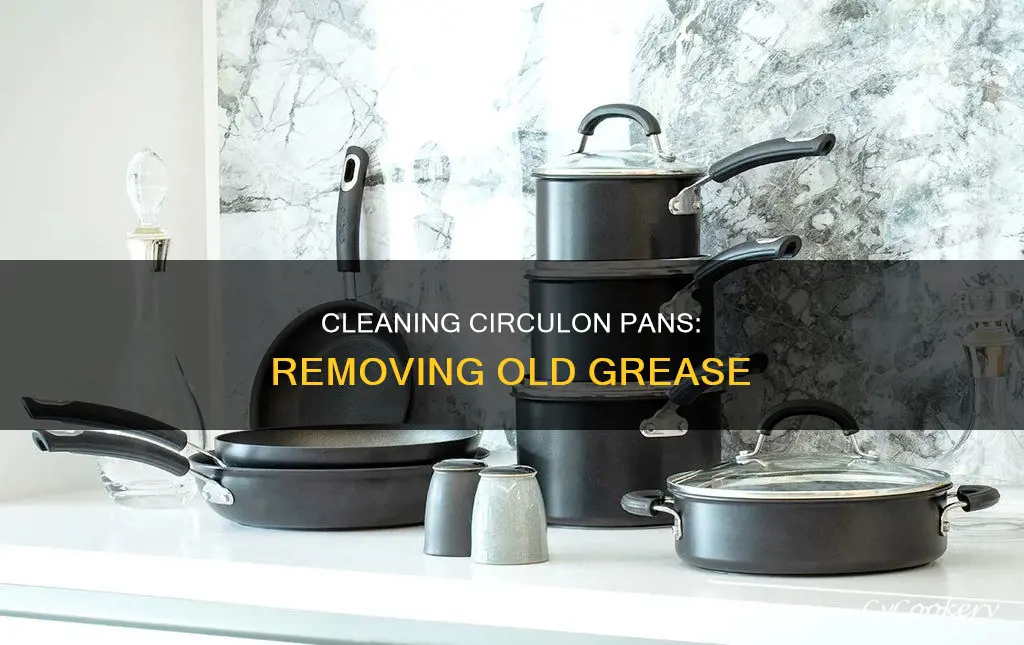 how to remove old grease from circulon pans