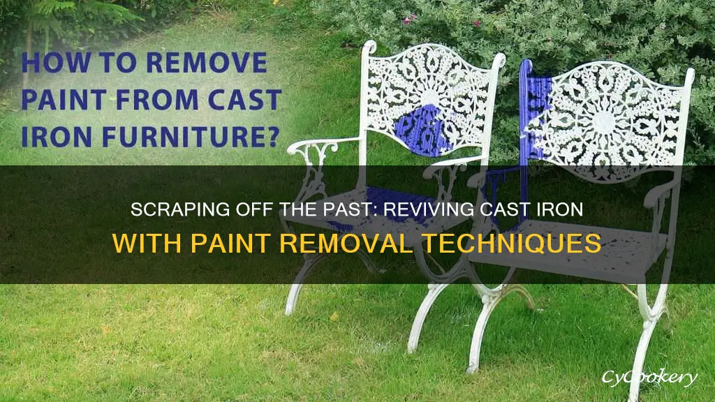 how to remove paint from cast iron pan