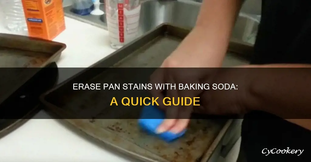 how to remove pan bottom stains with baking soda