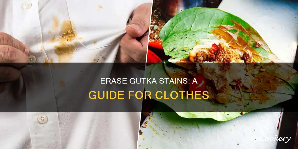 how to remove pan gutka stains from clothes