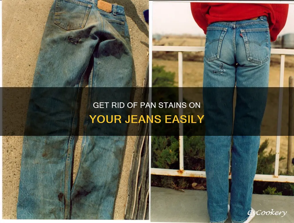 how to remove pan stain from jeans