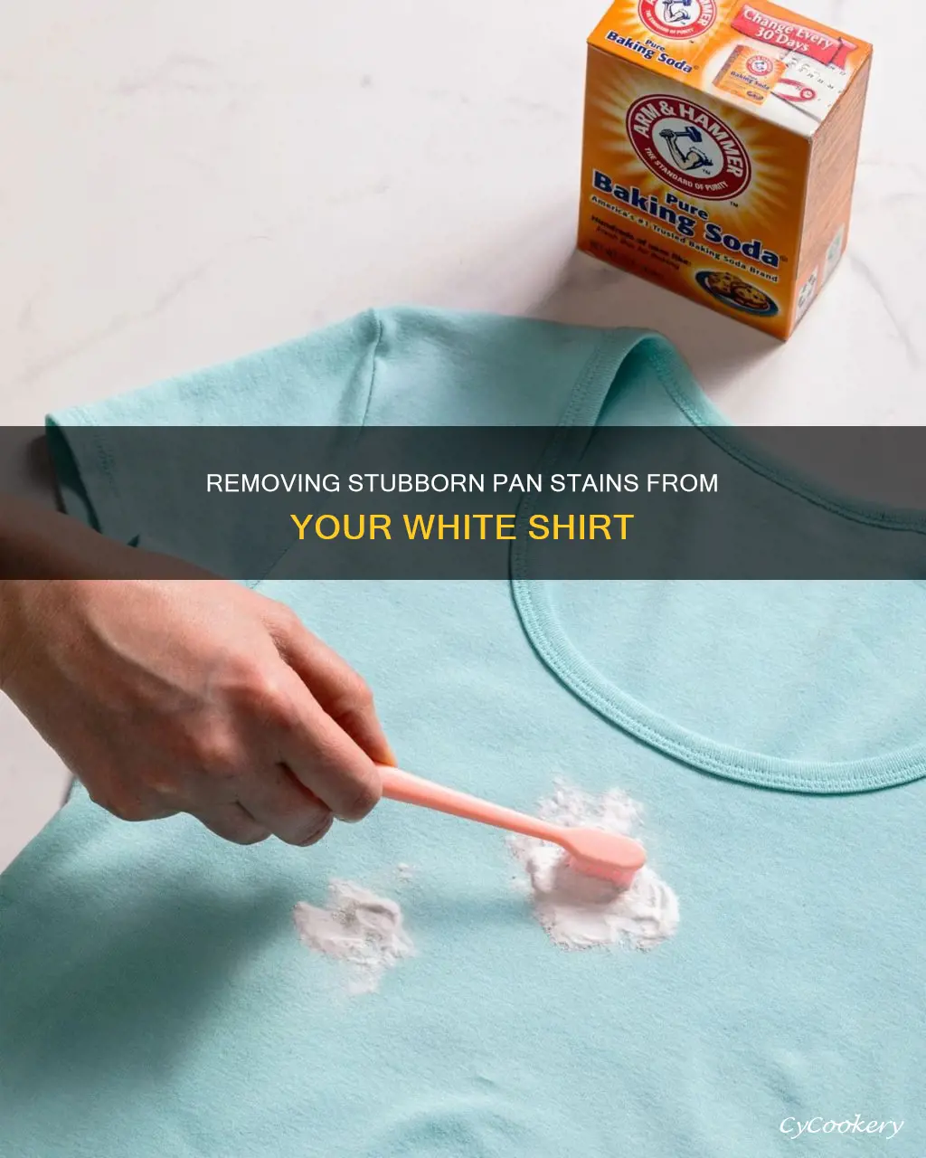 how to remove pan stain from white shirt