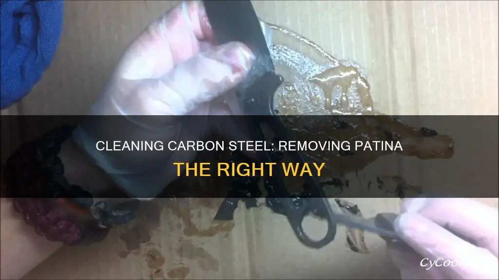 how to remove patina from carbon steel pan