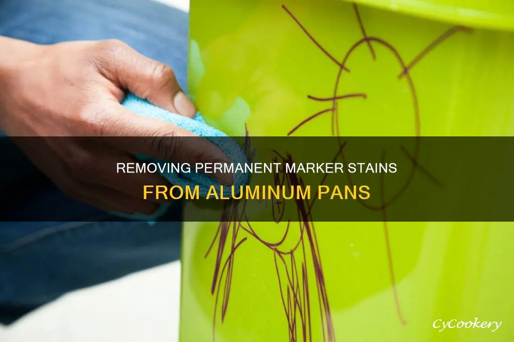 how to remove permanent marker from aluminum pan