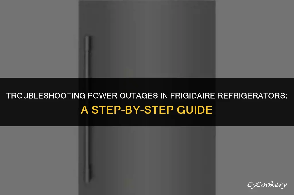 how to remove power outage on frigidaire refrigerator