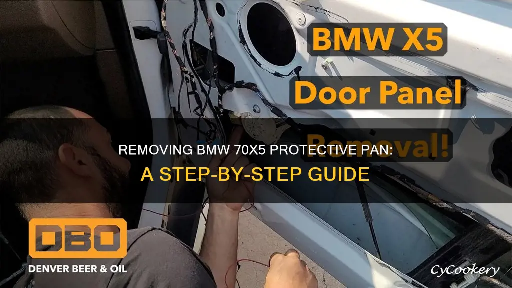 how to remove protective pan bmw 70x5