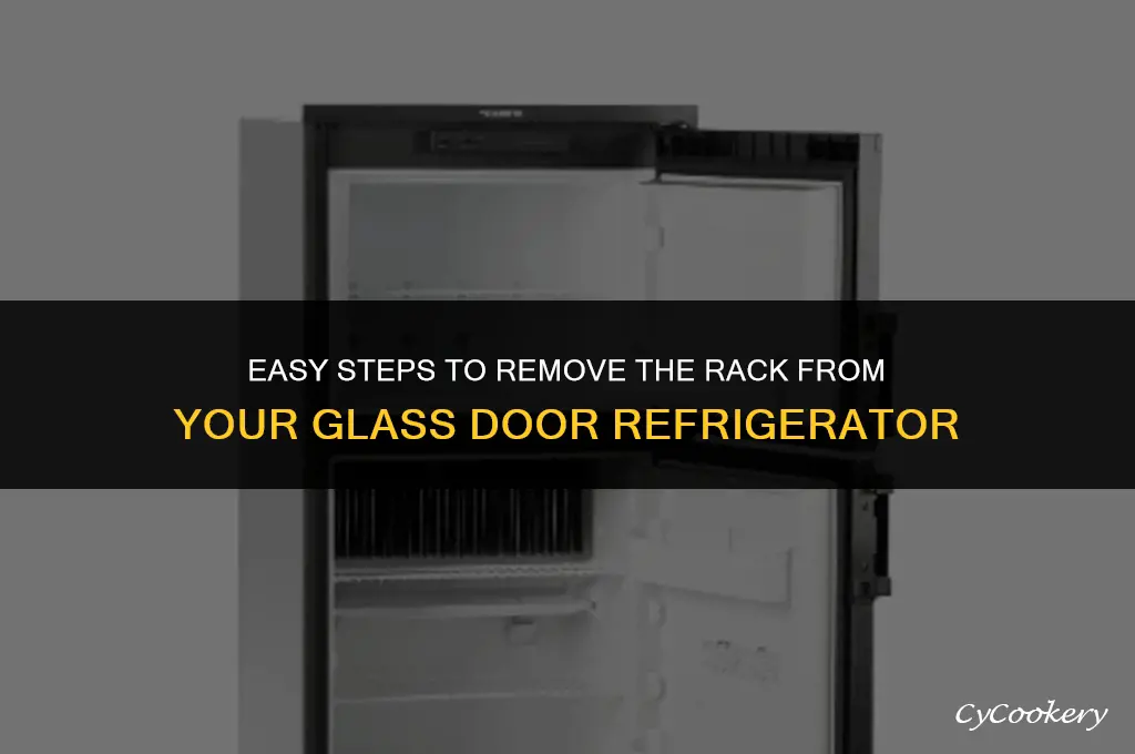 how to remove rack from glass door refrigerator