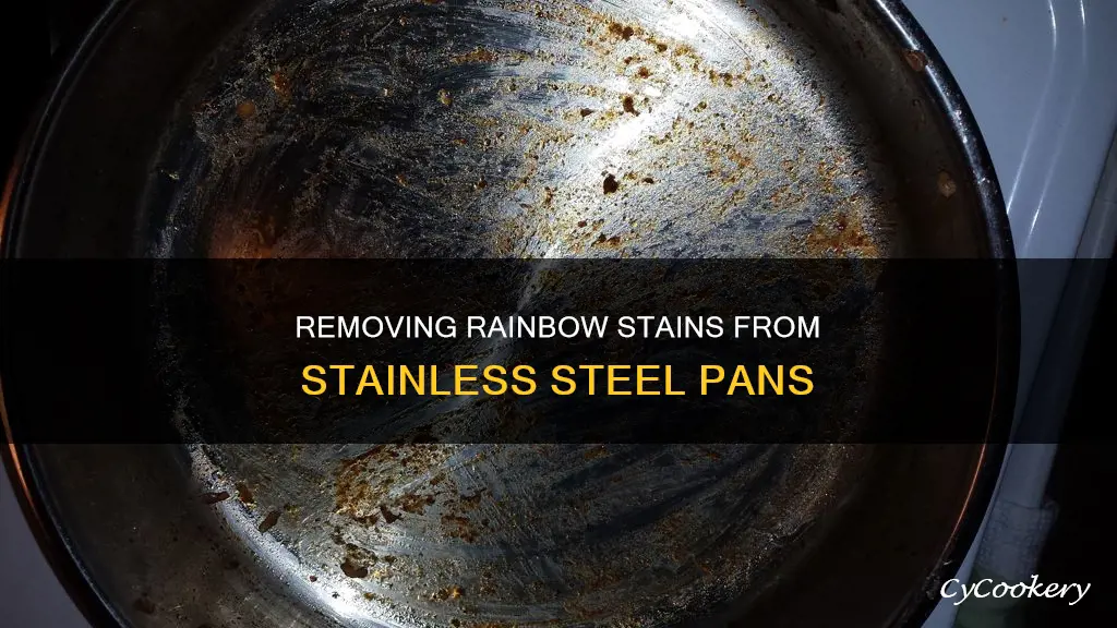 how to remove rainbow from stainless steel pan