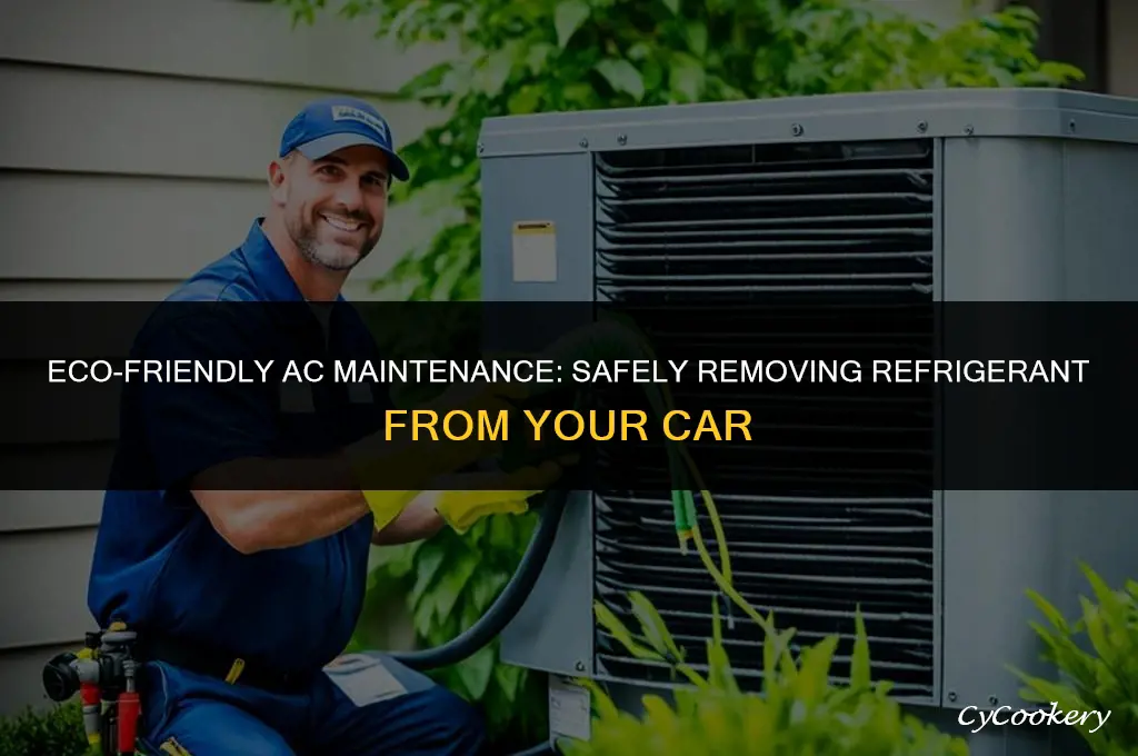how to remove refrigerant from car air conditioner
