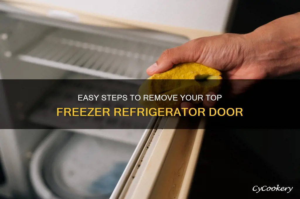 how to remove refrigerator door top freezer