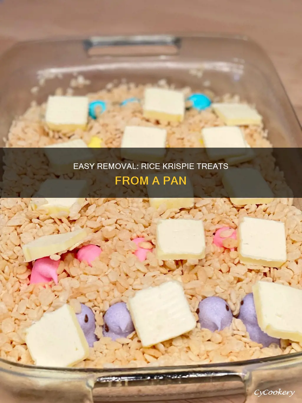 how to remove rice krispie treats from a pan