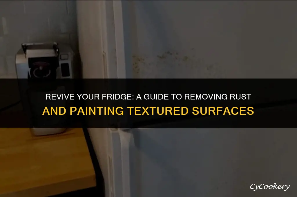 how to remove rust and paint textured refrigerator