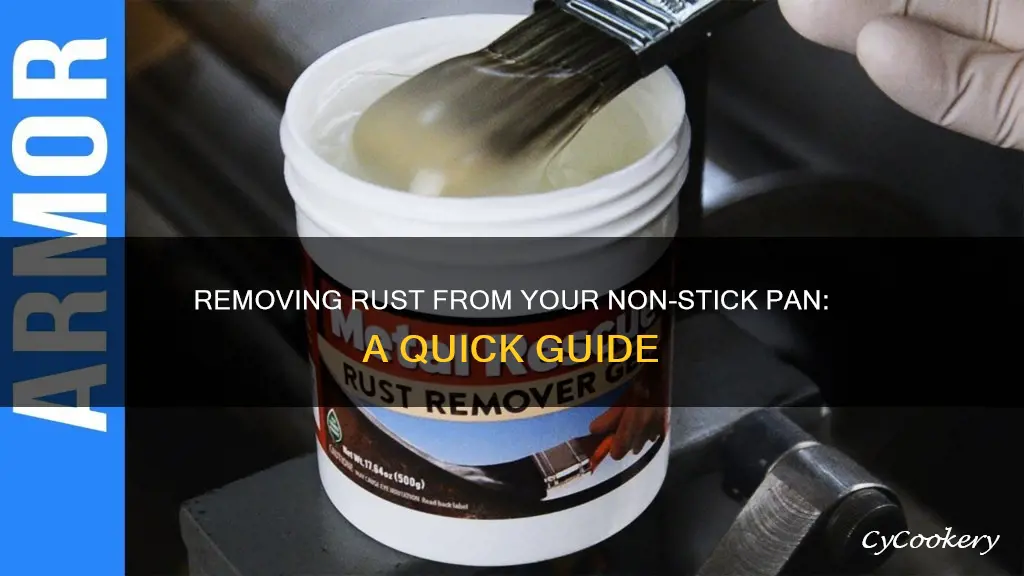 how to remove rust from a non stick pan