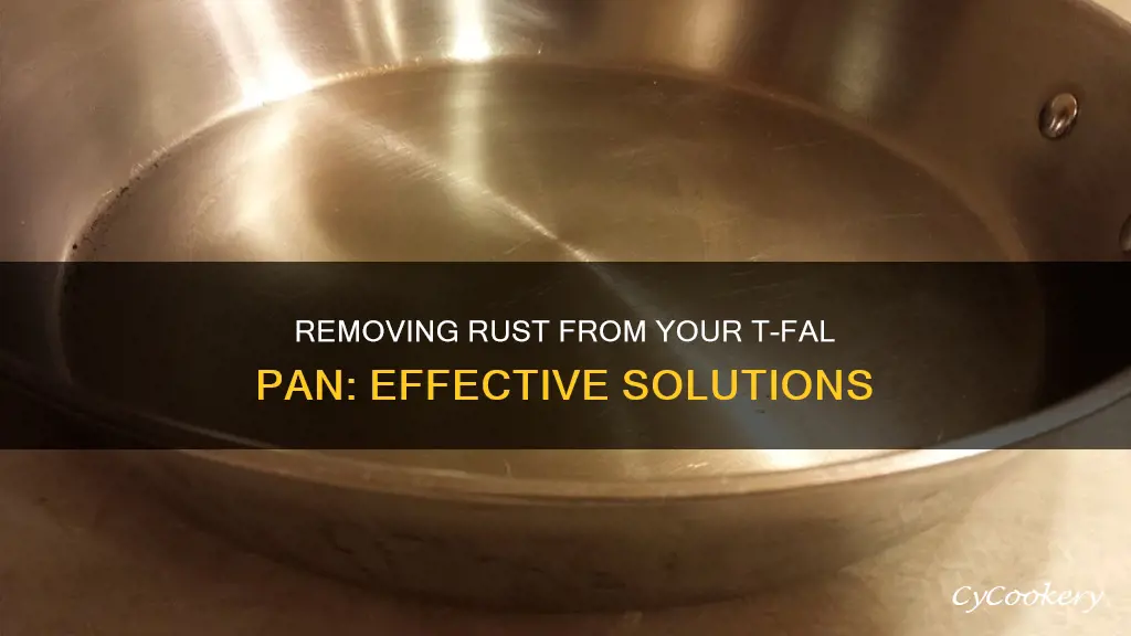 how to remove rust from a tfal pan