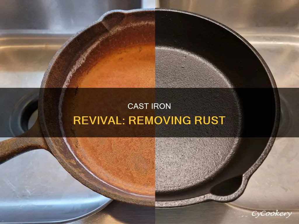 how to remove rust from cast iron pots and pans