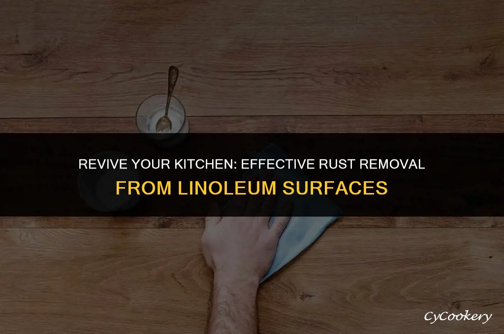 how to remove rust from the refrigerator on linoleum