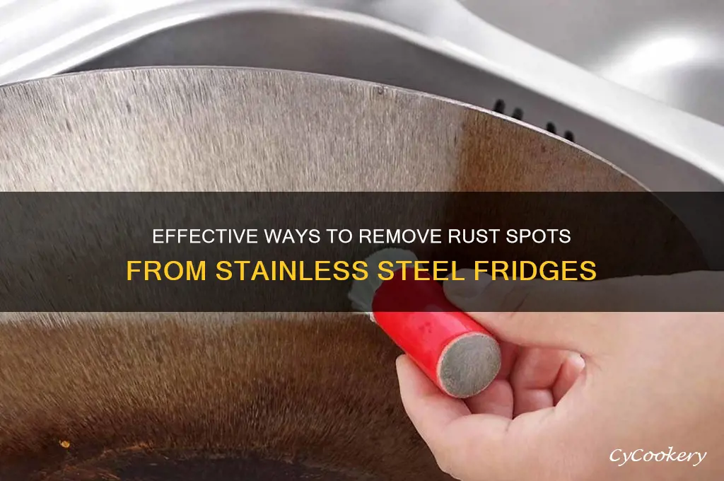 how to remove rust spots from stainless steel refrigerator